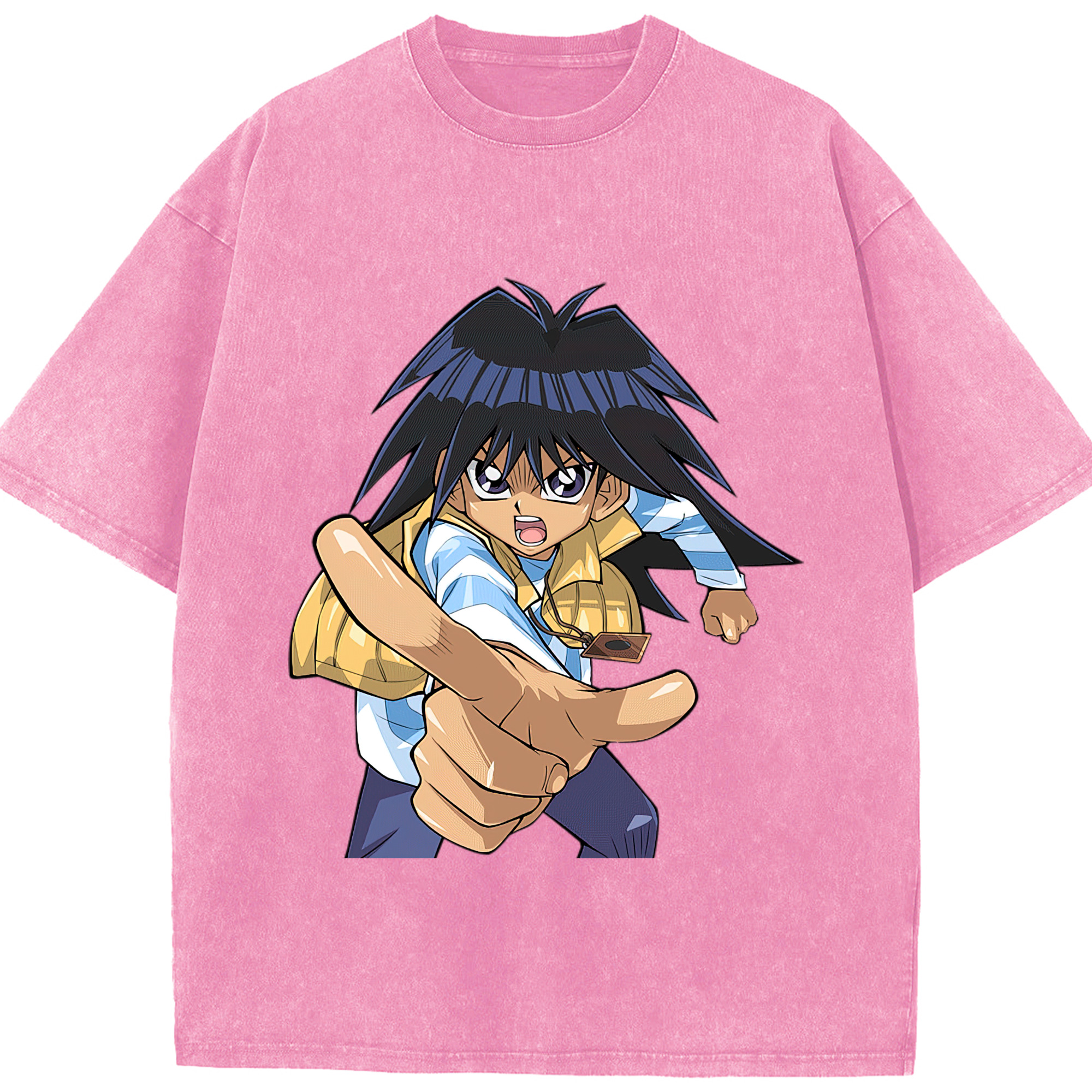 （画像用） 遊☆戯☆王 Yu-Gi-Oh! 綿100% ヴィンテージ風 半袖Tシャツ（フロントプリント）